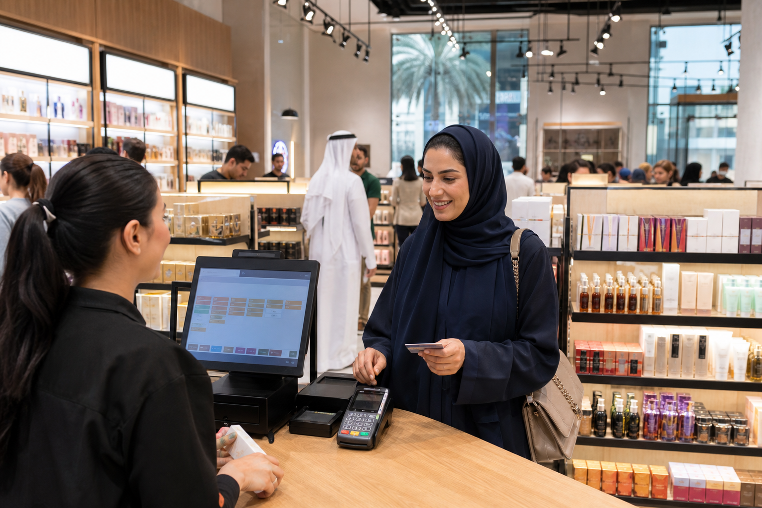 Bright UAE specialty store till supporting Retail Growth with an ElintOm POS checkout