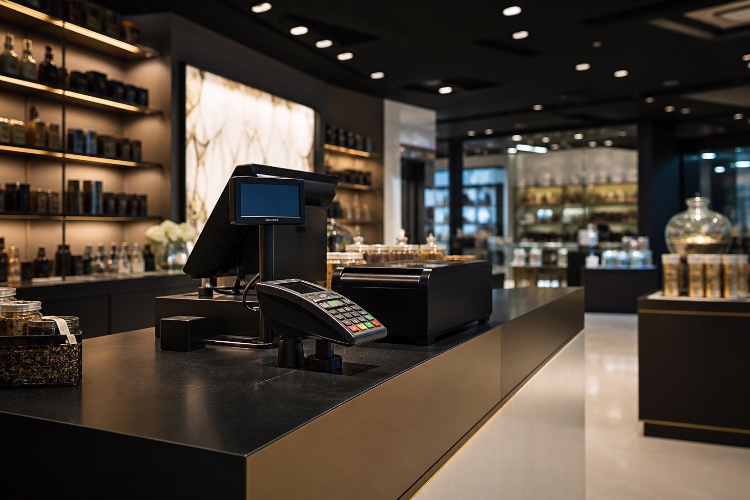 Busy POS counter