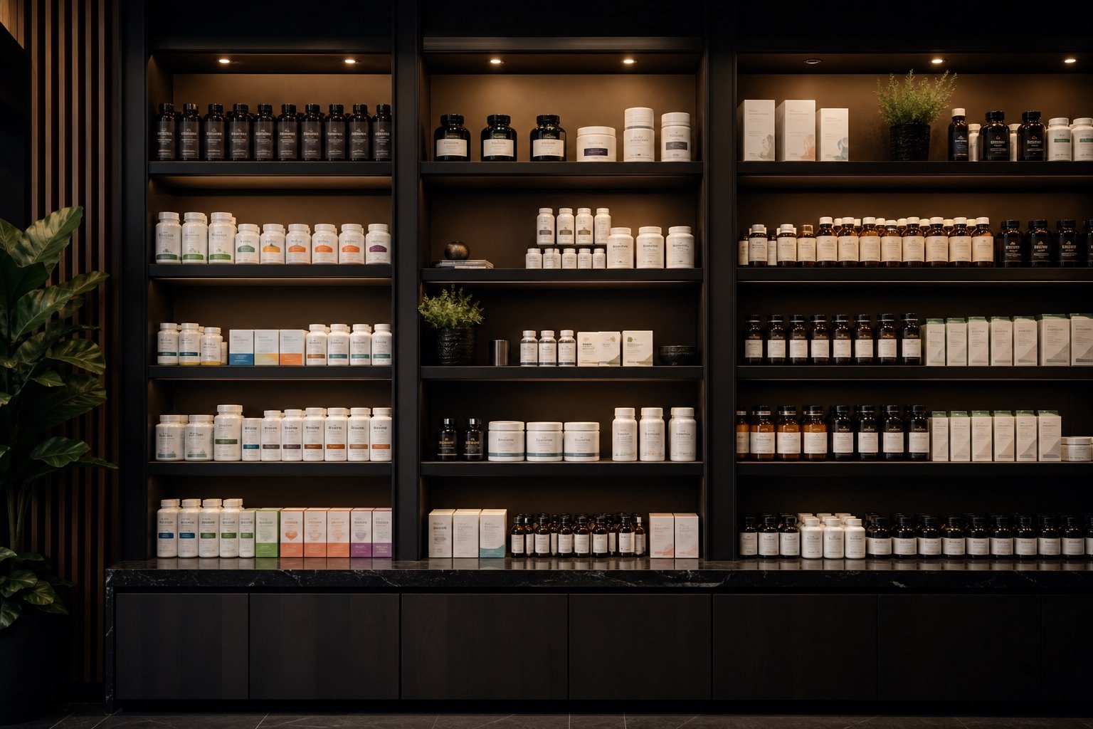 Supplements retail wall