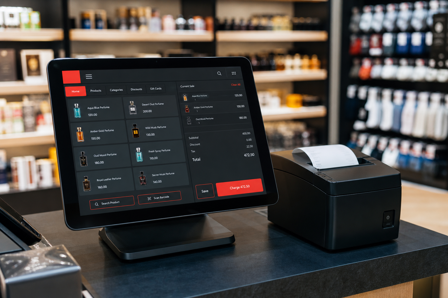 Retail POS counter and operations