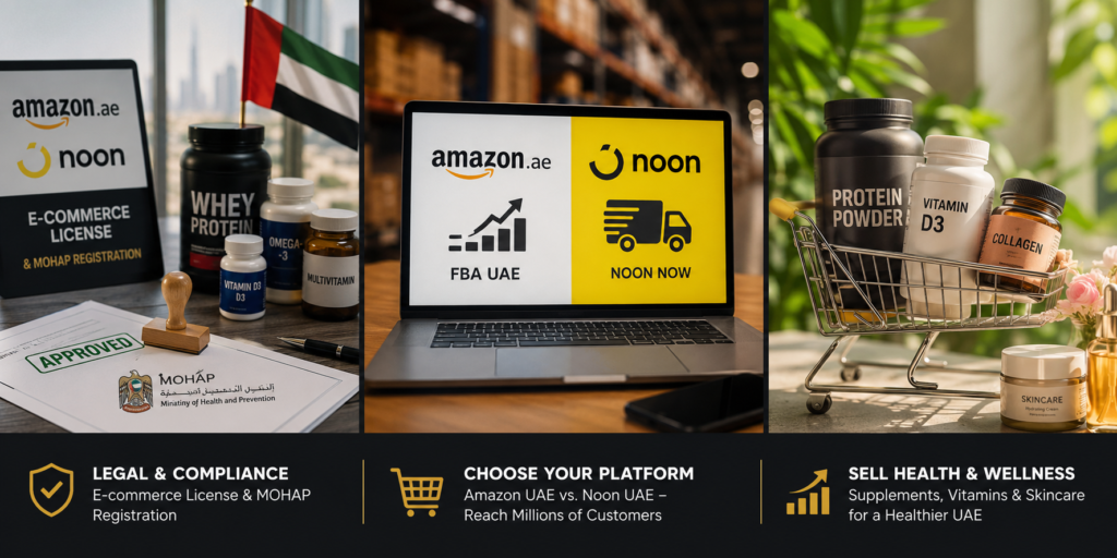 How Pharmacies & Wellness Brands Sell on Amazon & Noon UAE