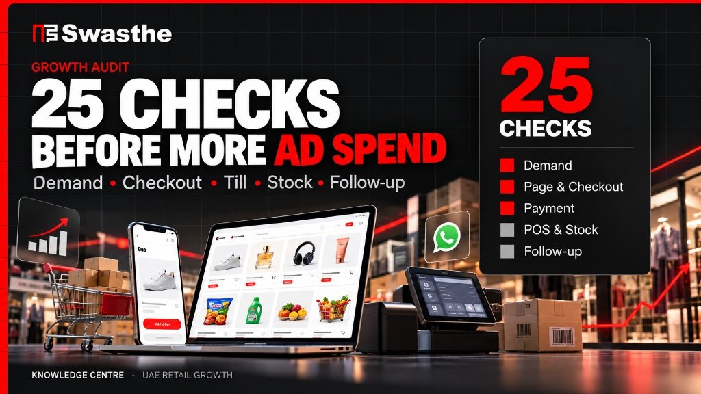 UAE retail growth audit checklist covering demand, checkout, till, stock and follow-up